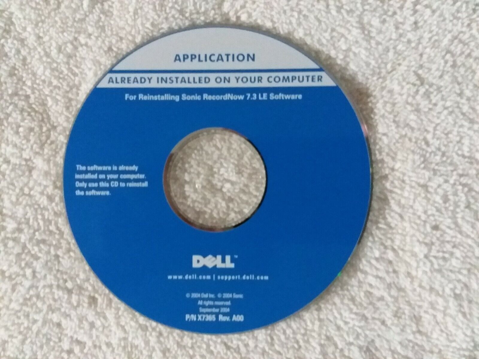 Sonic RecordNow 7.3 LE Installation CD Disk Microsoft Windows