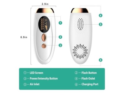脱毛・除毛 KIREIMO IPL Hair Removal Device 🌊 IPL Hair Removal Device White Rose Gold. Model TMY-002 NEW