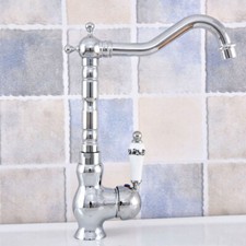 Chrome Kitchen Faucet Swivel Single Handle Sink Mixer Tap fsf652