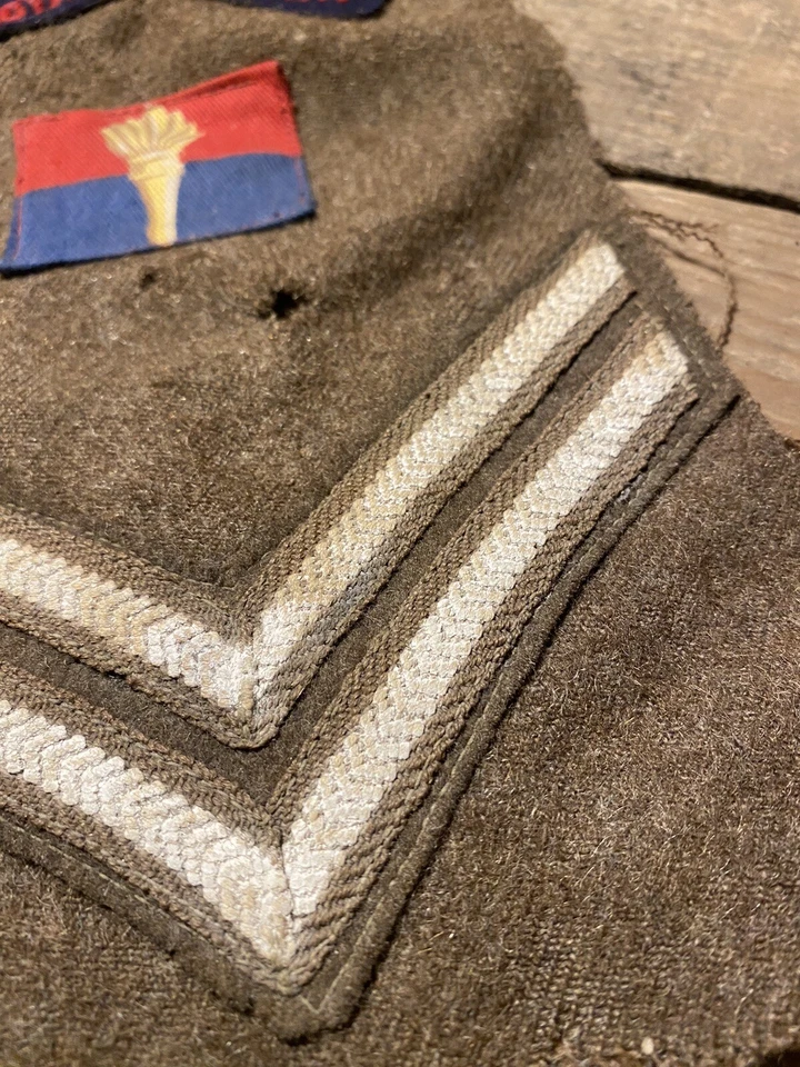 WW2 British 18th Training Brigade Royal Artillery Battledress Cut Off Insignia - Image 4 of 4