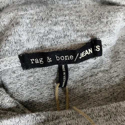 Pullover Rag & Bone Camdon cuello alto detalle cremallera talla S gris atletismo - Imagen 9 de 10
