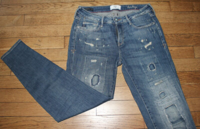 Jean Le Temps Des Cerises Femme - Taille 38 (W29/L30) - 100% Coton - Occasion Très Bon état