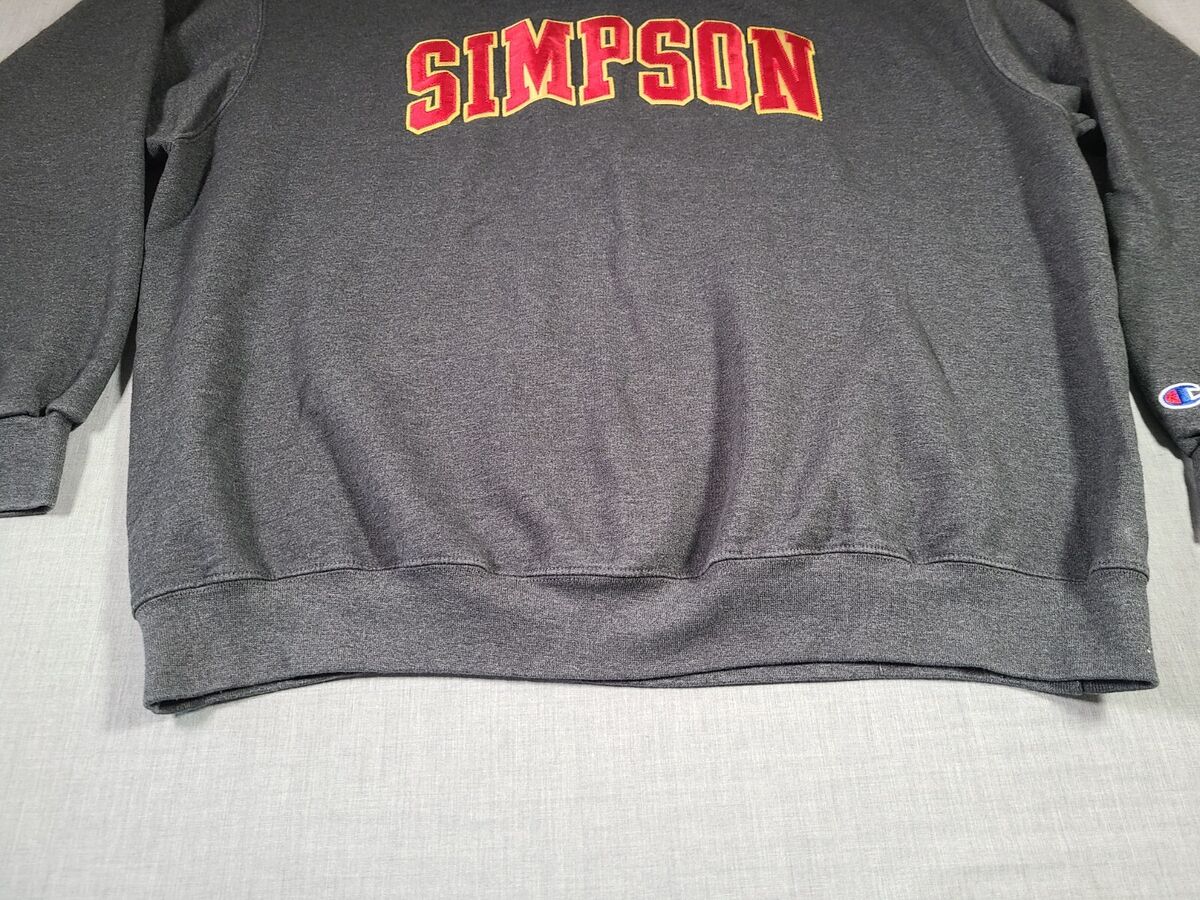Vintage SIMPSON College Sweatshirt 2X Gray Center Logo Vintage SIMPSON College Sweatshirt 2X Gray Center Logo