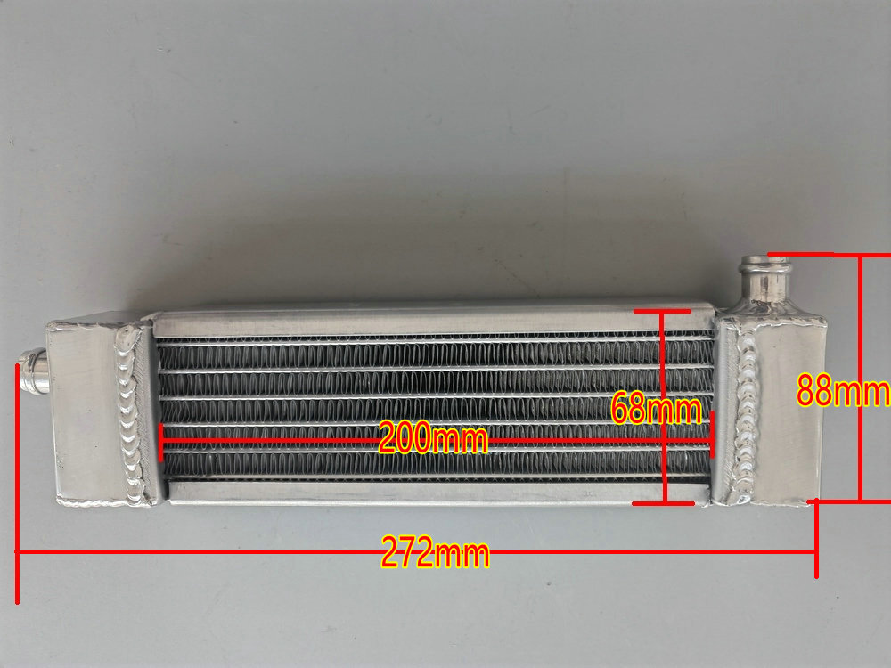 Radiatore acqua alluminio PER GO KART monocircuito racing EXTRA 27X8cm