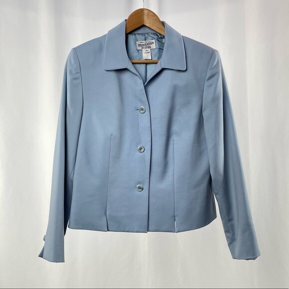 Pendleton Virgin Wool Button Jacket in Blue Size … - image 1