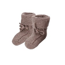 Hand Knitted Baby Wool Bootie Socks for Newborn and 0-12 Month Babies