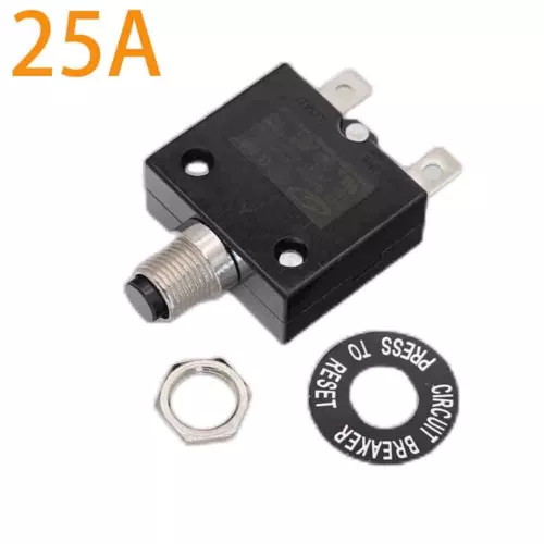 3x Universal 5-50 Amp Drucktaster Thermo Leitungsschutzschalter 12-50V DC 125-250V NEU - Bild 8 von 30