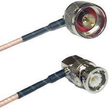 RG316 N MALE ANGLE to BNC MALE ANGLE RF Cable Rapid-SHIP LOT