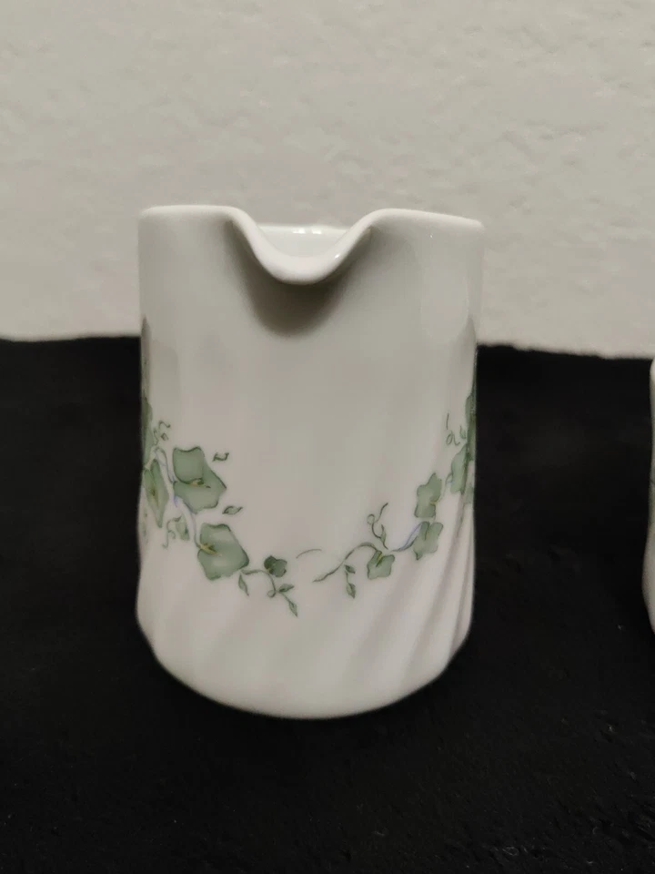 Novo sem caixa Corelle Callaway verde hera redemoinho açúcar tigela e creme creme creme - Imagem 2 de 4