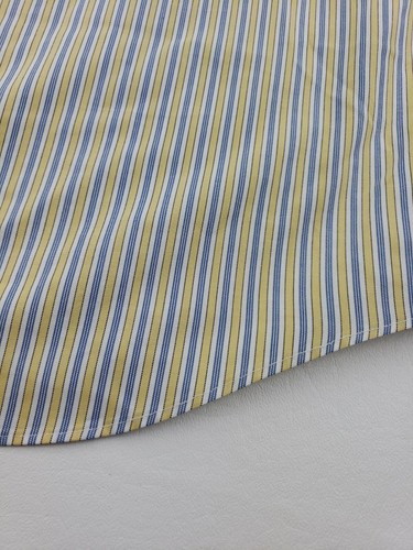 Eddie Bauer Button Down Short Sleeve Shirt Mens Size Medium | Yellow Stripe - Picture 12 of 12