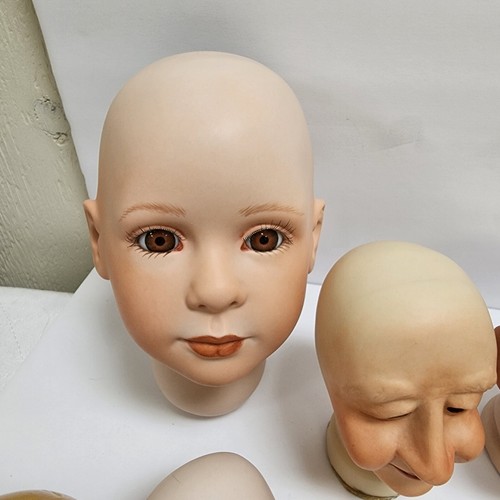 Vintage Lot of Bisque Doll Parts Doll Heads Eye Balls Arms Legs Hands Full Dolls - Picture 16 of 24