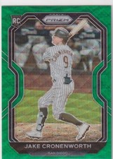 2021 PRIZMS GREEN WAVE RC JAKE CRONENWORTH SAN DIEGO PADRES PARALLELS Z3294