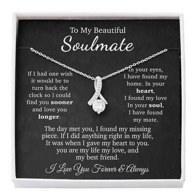 To My Soulmate Necklace, Gift For Her, Soulmate Necklace, Anniversary Gift