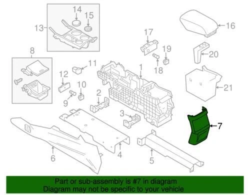 Genuine Ford 2013-2015 Police Interceptor Utility Console Panel DB5Z-78045E24-CA - Image 4 of 4