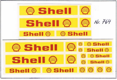 1:87 Decals ''Shell Embleme'' Aufkleber Modellbau H0 6x10cm #764