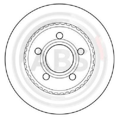 2x original A.B.S. Brake disc 15937 for Audi
