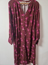 Woolovers Floral Button Down Relaxed Fit Dress Size 14