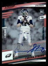 Carson Strong 2022 Panini Prestige Xtra Points Auto Premium Red 084/199 #306