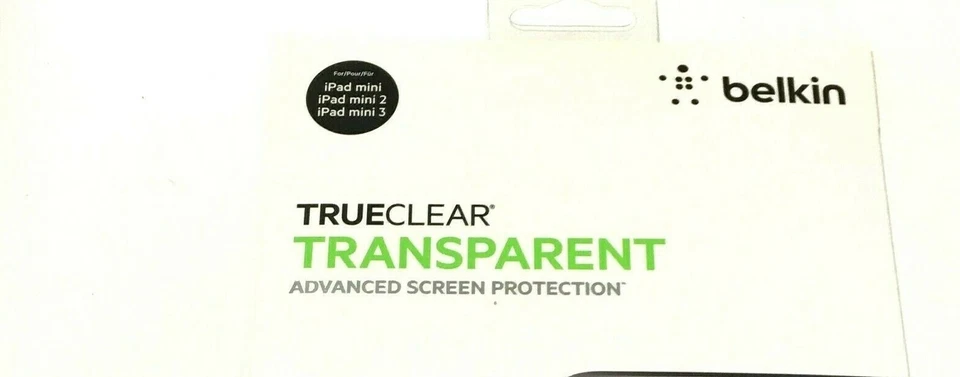 Paquete de 2 protectores de pantalla transparentes Belkin TrueClear 8" Tablet iPad Mini OS012 Foto 2 de 4