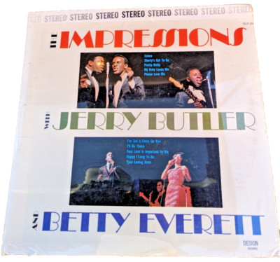 THE IMPRESSIONS JERRY BUTLER 1960 RHYTHM & BLUES DESIGN RECORDS DLP 201 RARE EXC