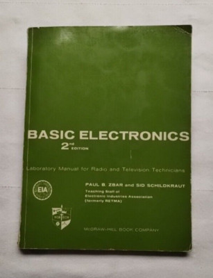 Basic Electronics training books by Zbar & Schildkraut 1958 Vintage 2nd Edition