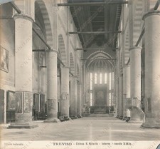 TREVISO Chiesa S. Niccolo interno secolo XIII Edizione Inalterabile Venezia Foto