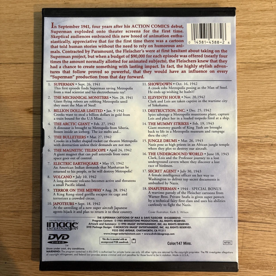The Superman Cartoons of Max  Dave Fleischer (DVD, 1998) Foto 2 de 2