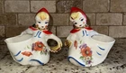 Vintage Hull Pottery Little Red Riding Hood Open Sugar Bowl and Creamer Set