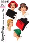 Bucket Hat & Bag Sewing Pattern SIMPLICITY 2244 Cap Gatsby Chemo Cancer Alopecia