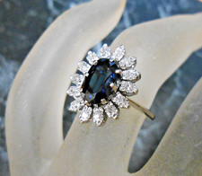 Bague or blanc 18K sertie d