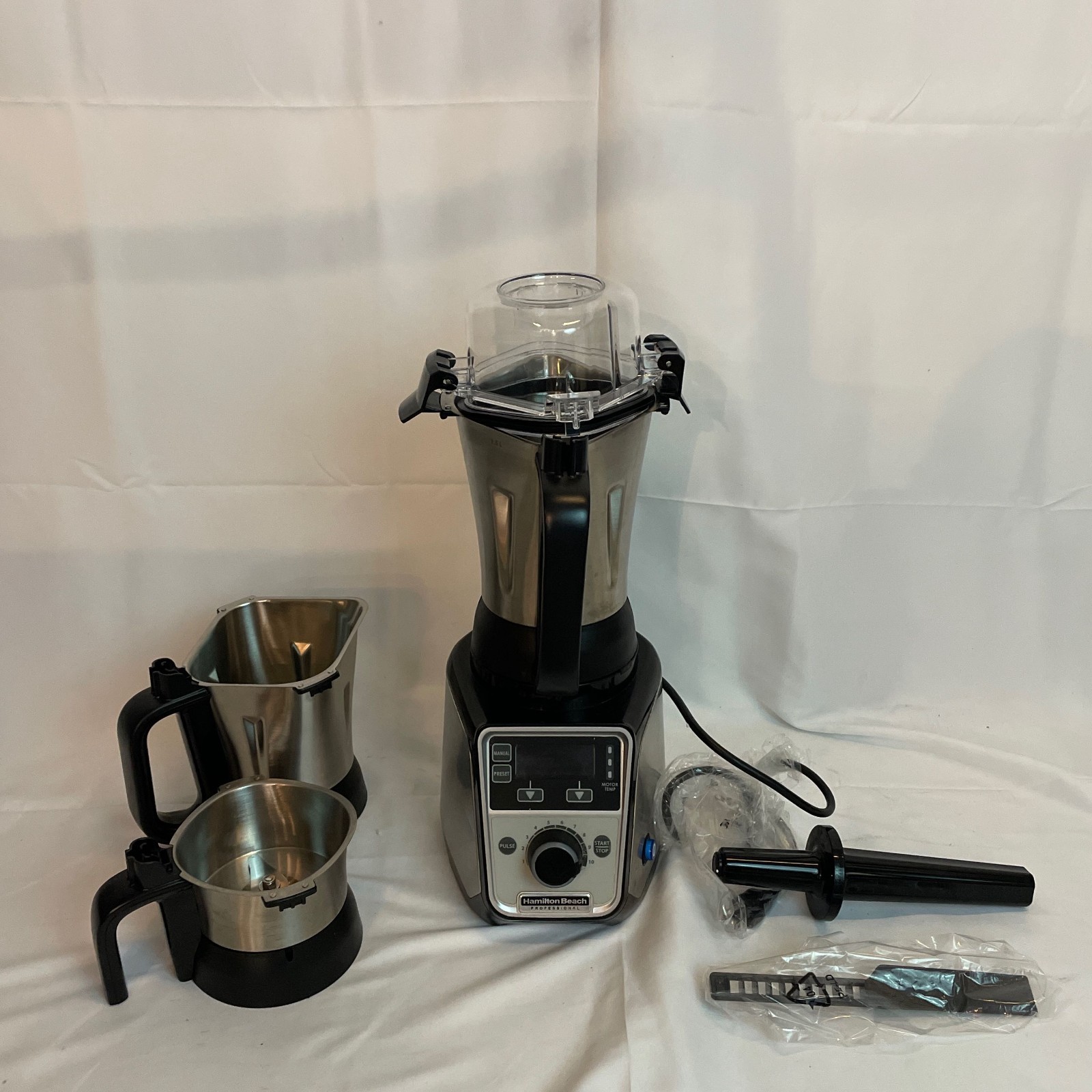 Hamilton Beach Pro Juicer Mixer Grinder 1400W Stainless, 3 Jars 58770