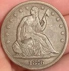 1876-S Seated Liberty Half Dollar Choice Fine/VF