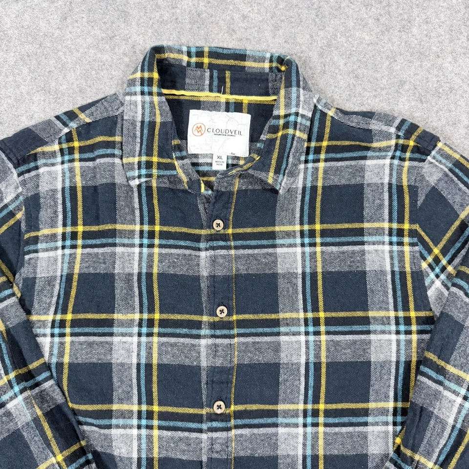 Cloudveil Casual Long Sleeve Flannel Shirt Fits Men's Size XL Multicolors Plaids - Image 2 of 4