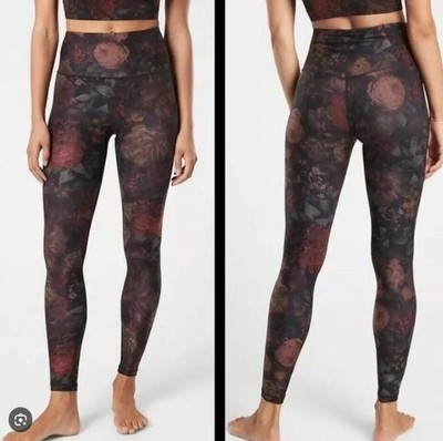 Athleta Elation Floral Printed Tight Leggings Small Running Gym Yoga