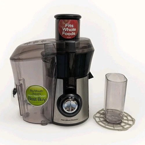 Hamilton Beach Big Mouth Pro Black and Stainless Steel Juice Extractor 67608Z