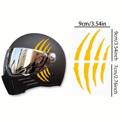 Monsterkralle reflektierende Kratzstreifen Vinyl Aufkleber wasserdicht PVC, robust GELB