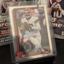 2025 Topps Chrome Football Rookie Refractor Shedeur Sanders RC Cleveland Browns
