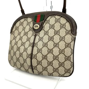 sac bandoulière vintage GUCCI GG PVC marron authentique du JAPON