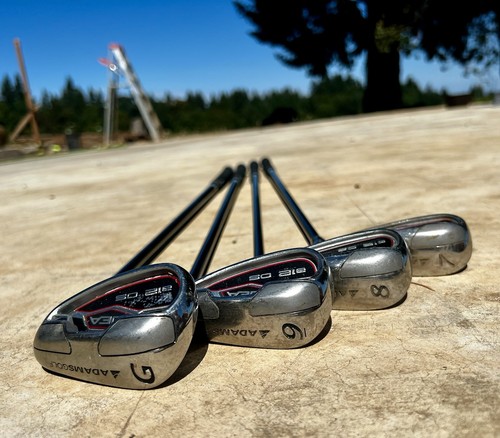 Adams Idea A12 OS Hybrid Iron Set 7 8 9 & GW Regular Flex Steel RH Mazze da golf - Foto 2 di 7