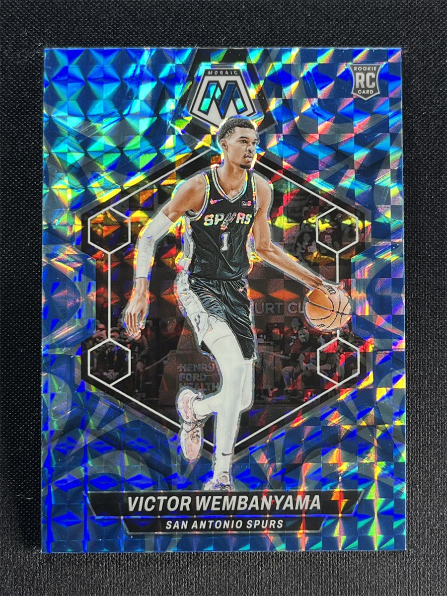 2023-24 Panini Mosaic Victor Wembanyama #238 Reactive Blue RC Rookie &12211