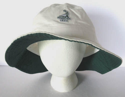 Pinehurst Golf Putter Boy Fischerhut Größe L/XL weiß grün amerikanische Nadel