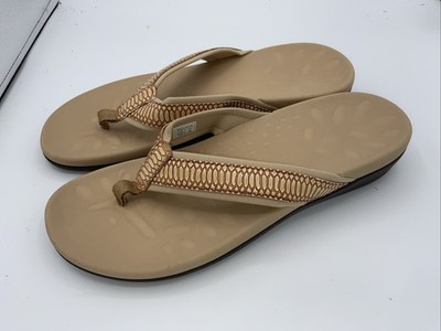 MEGNYA Womens Orthotic FlipFlops, Plantar Fasciitis Sandals, Multicolor, Sz 11.5