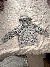Brooklyn Boys Boys Gray Dinosaur Print Pullover Hoodie Size 4 Long Sleeve