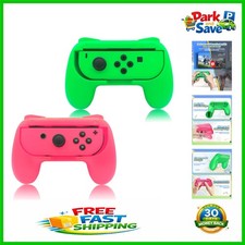 Ergonomic Hand Grips for Nintendo Switch Joy-Con - Green & Pink 2 Pack