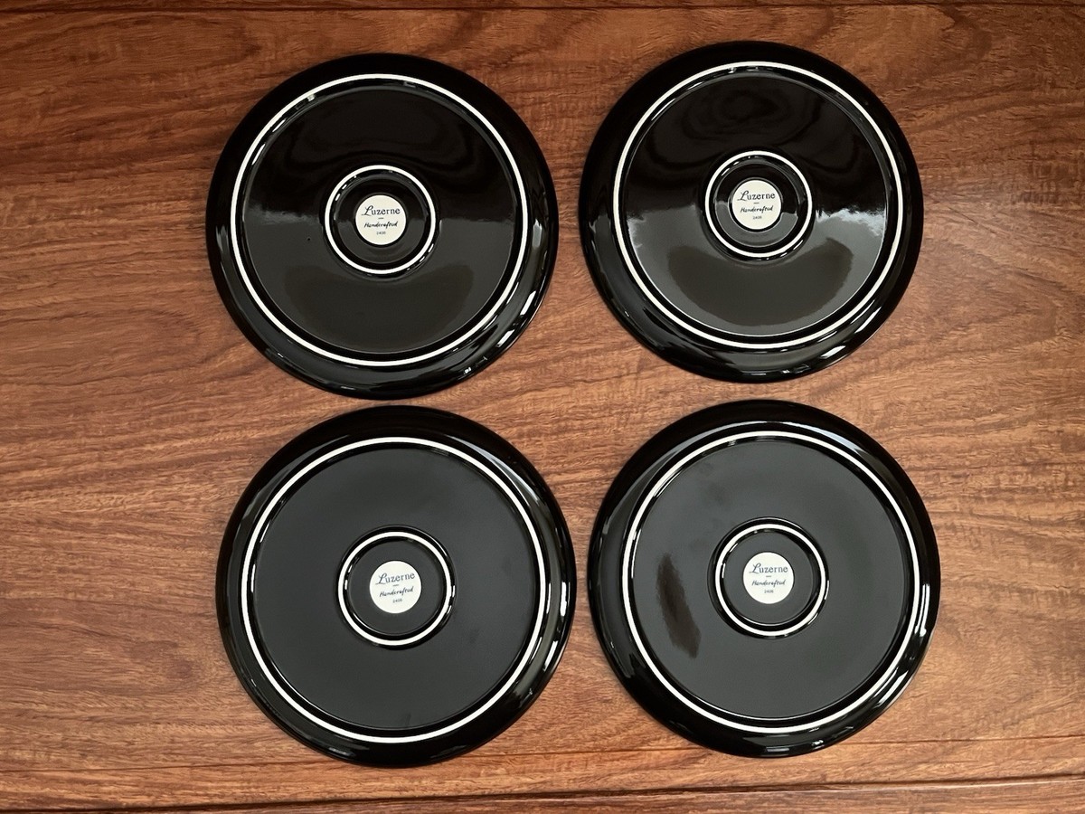 Luzerne Handcrafted Stoneware (4） Dinner Plates And (4) Salad