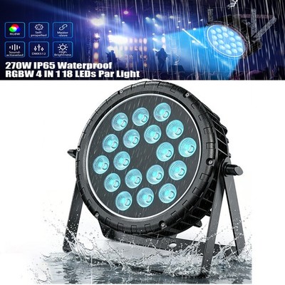 270W Waterproof RGBW LED Par Light Wash DMX Beam Stage DJ Par Can Light Wedding