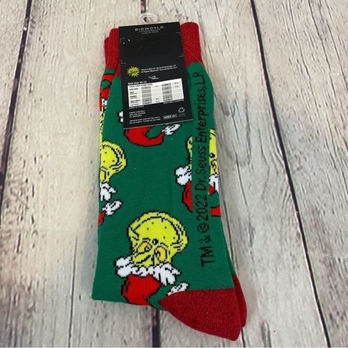 The Grinch Bioworld Christmas Crew Socks NWT - Picture 3 of 5