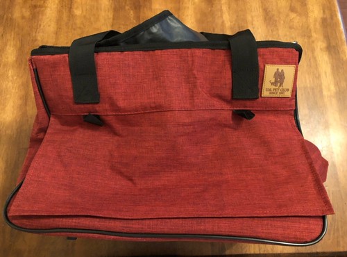 US Pet Club Small Pet Red Carrier Duffel Bag Style With Shoulder Strap 