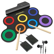 Electric Drum Set, 7-Pad Kids Electronic Drum Set with Headphone 3-8 yrs old