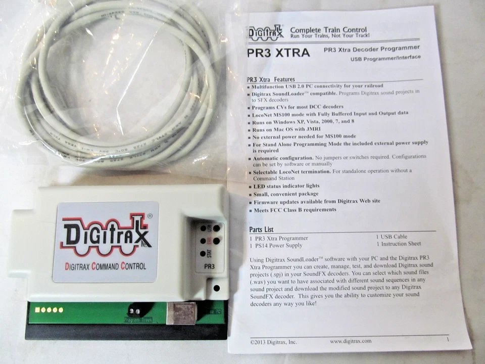 Programador decodificador USB Digitrax PR3 Y fuente de alimentación PS14 Foto 3 de 4